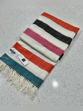 Gap Blanket Strip Scarf/Shawl One Size Multicolor Approx 47” X 77” NWT